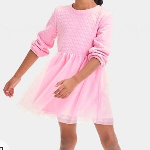 Pink tulle heart dress